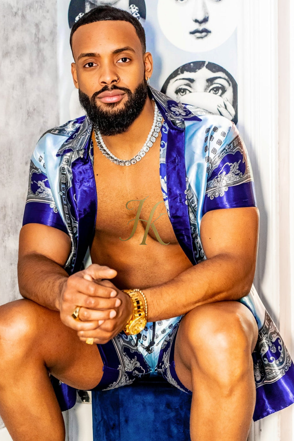 Mens Luxury Silk Dress Set Outfits