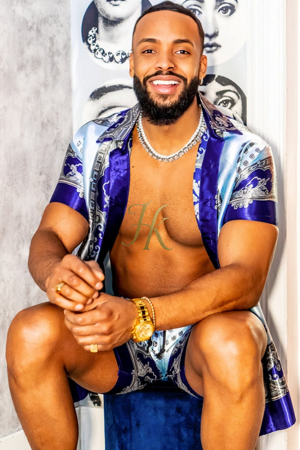 Mens Luxury Silk Dress Set Outfits