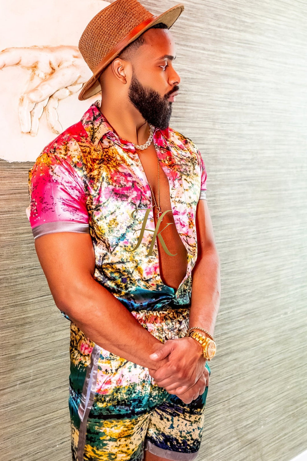Fashion Mens Luxury Silk Dress Outfits