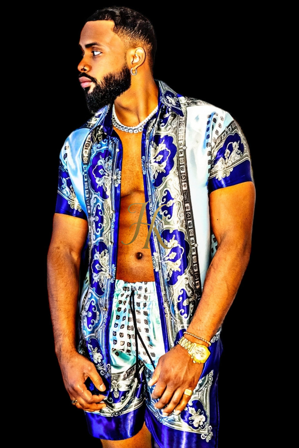 Mens Silk Dress Set Outfits