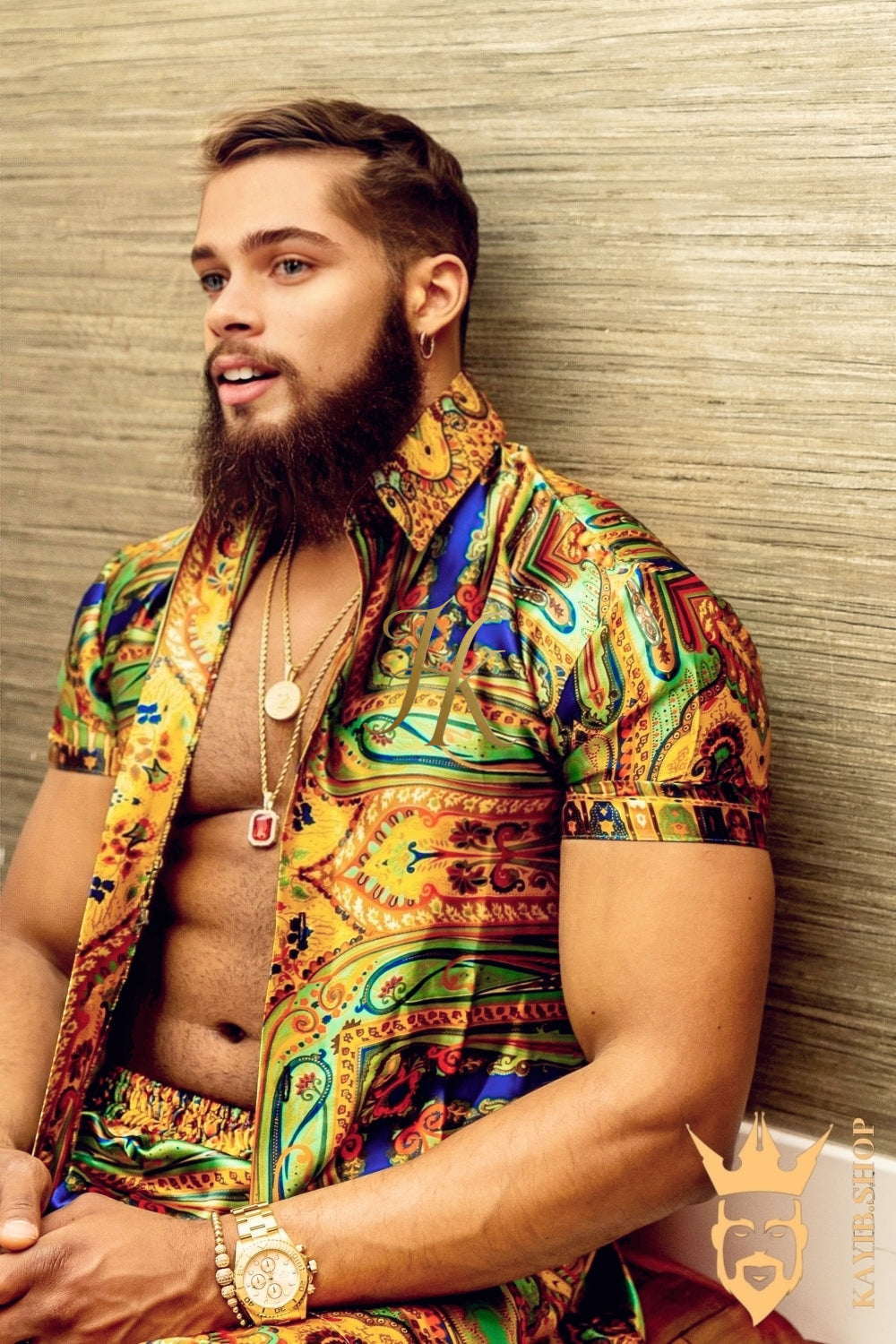 Gold Barocco Silk Set