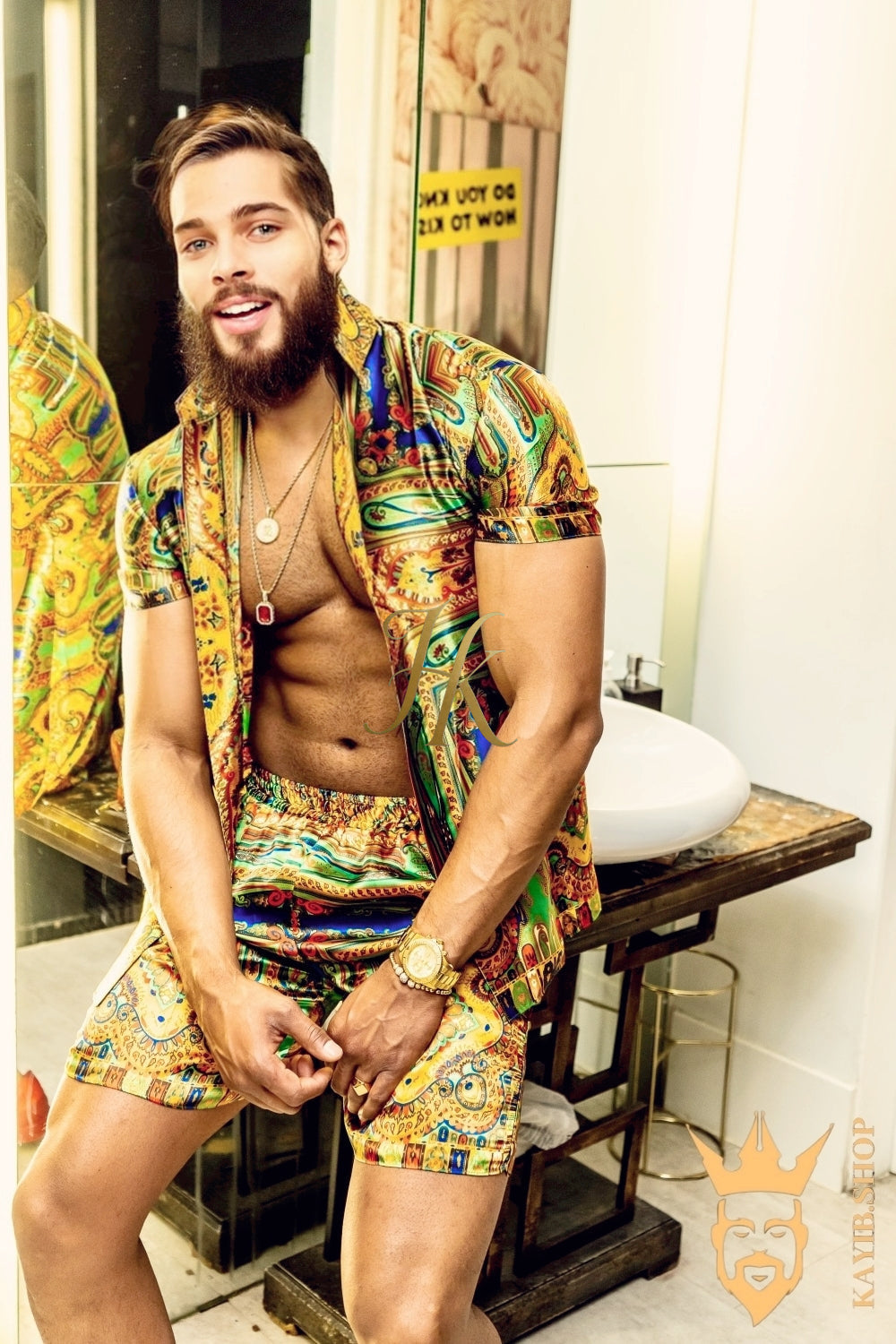 Gold Barocco Silk Set