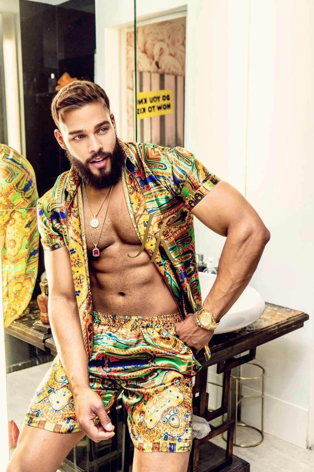 Gold Barocco Silk Set