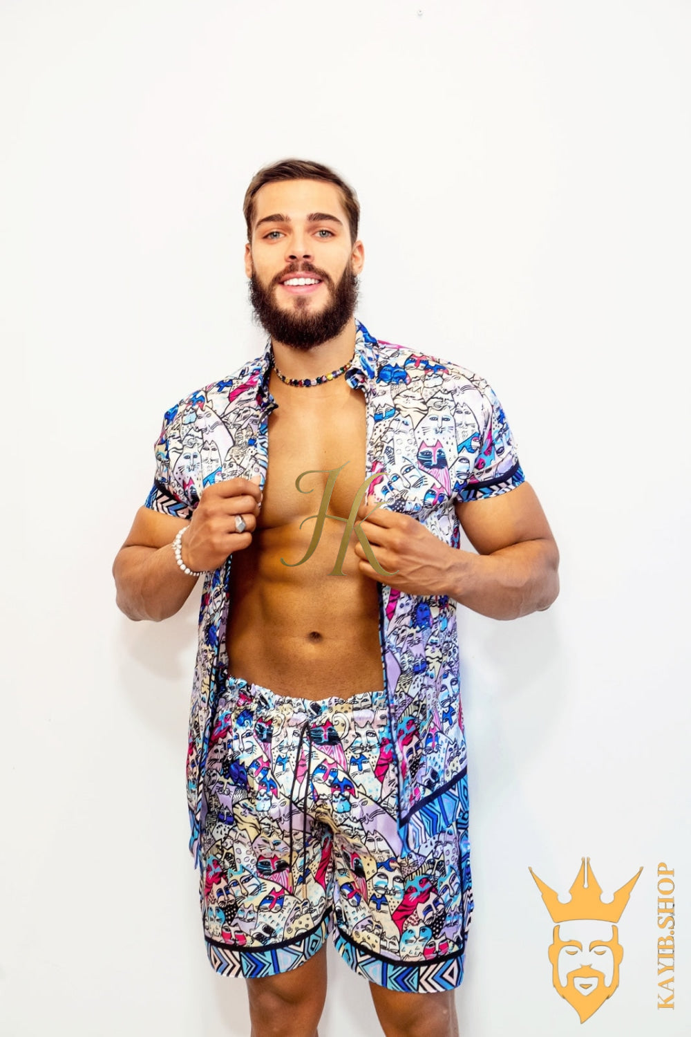 Luxury Handmade Silk Outfit - Elevate Your Style Game with This Sophisticated and Comfortable Masterpiece - Perfect for Summer Getaways and Casual Outings! - kayibstrore