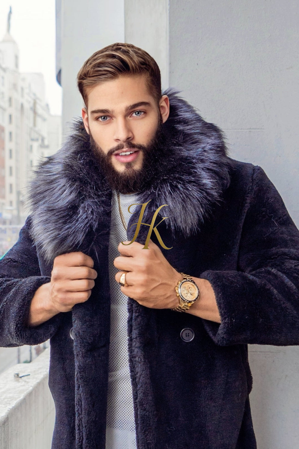 Handmade Men's Teddy Designer Coat - Endure Canadian Winters with Style and Comfort - kayibstrore
