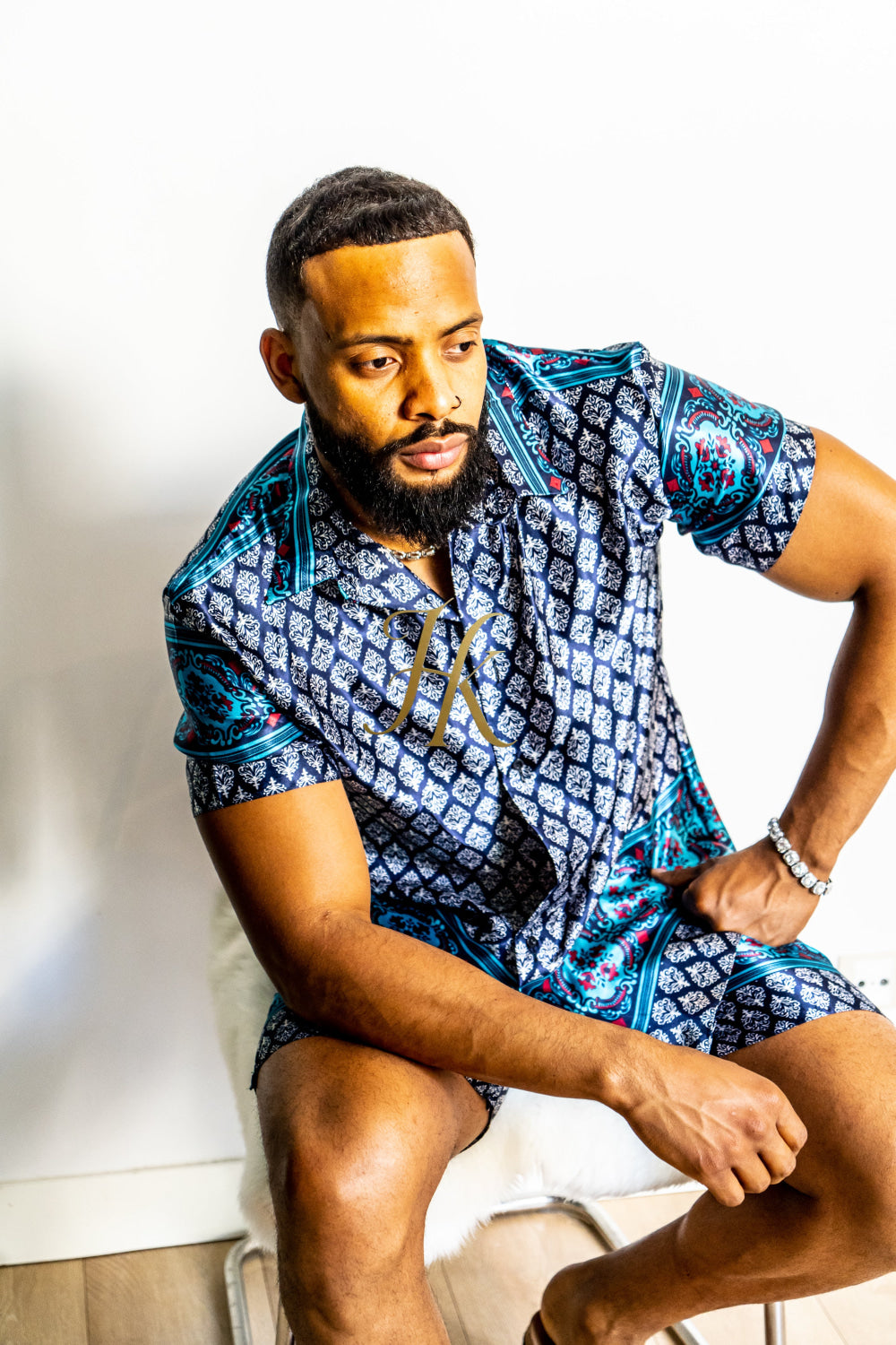 Mens Satin Silk Set 2Pcs