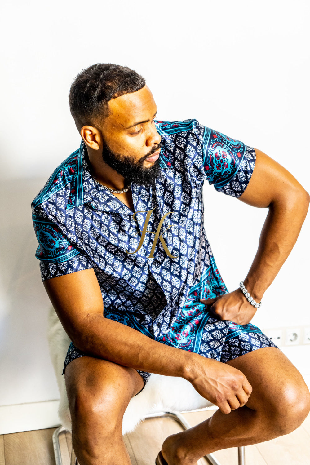 Mens Satin Silk Set 2Pcs