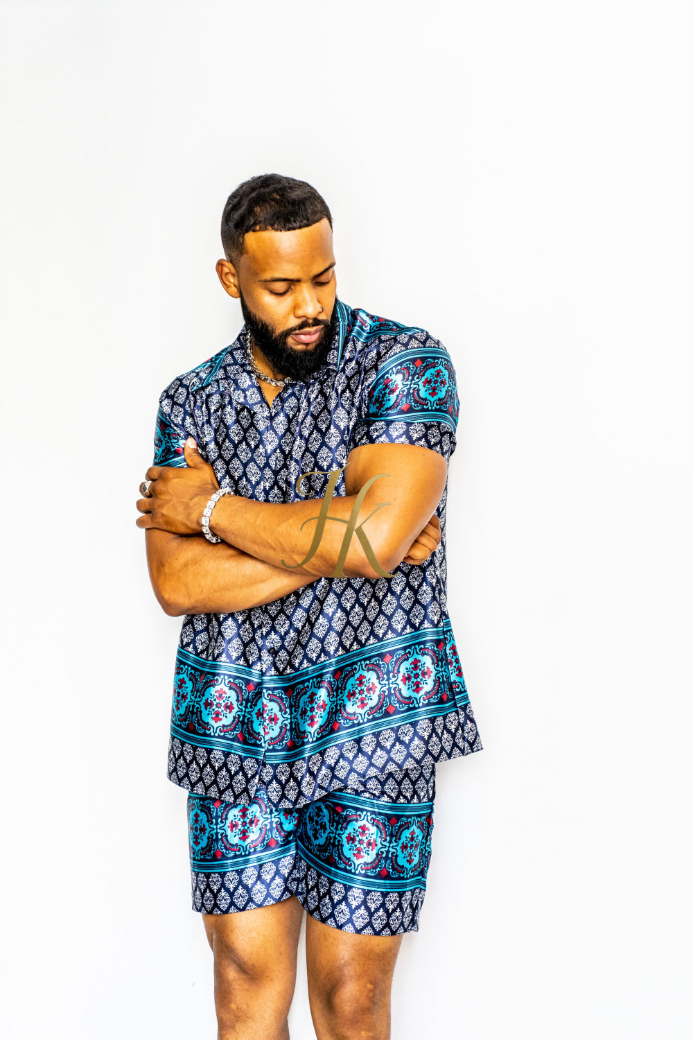 Mens Satin Silk Set 2Pcs