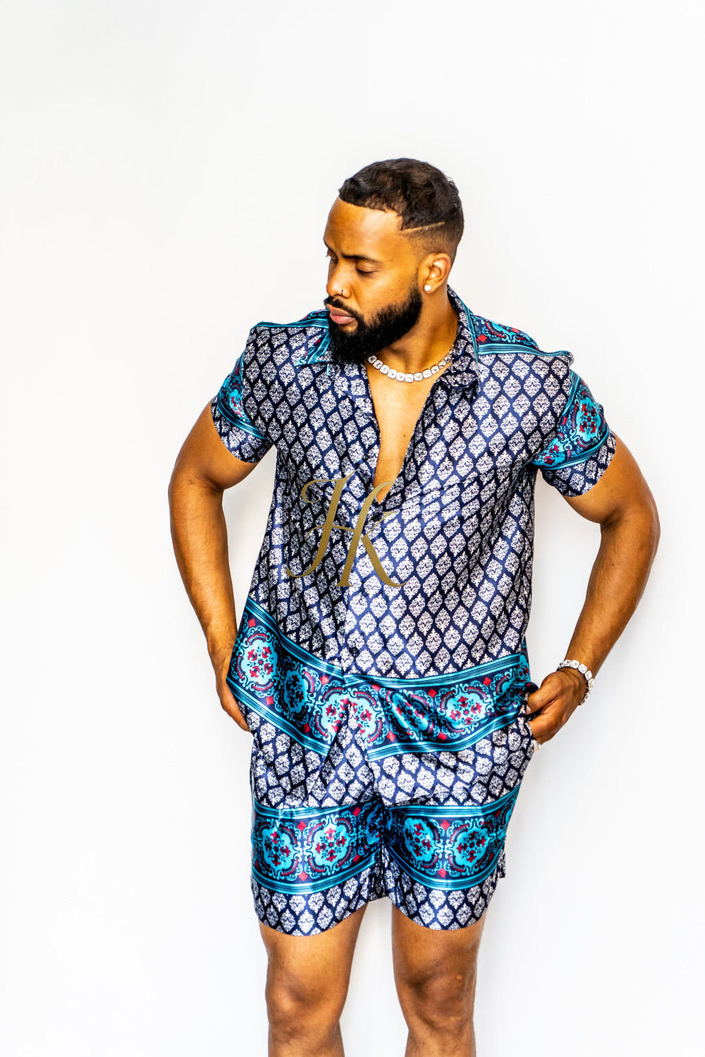 Mens Satin Silk Set 2Pcs