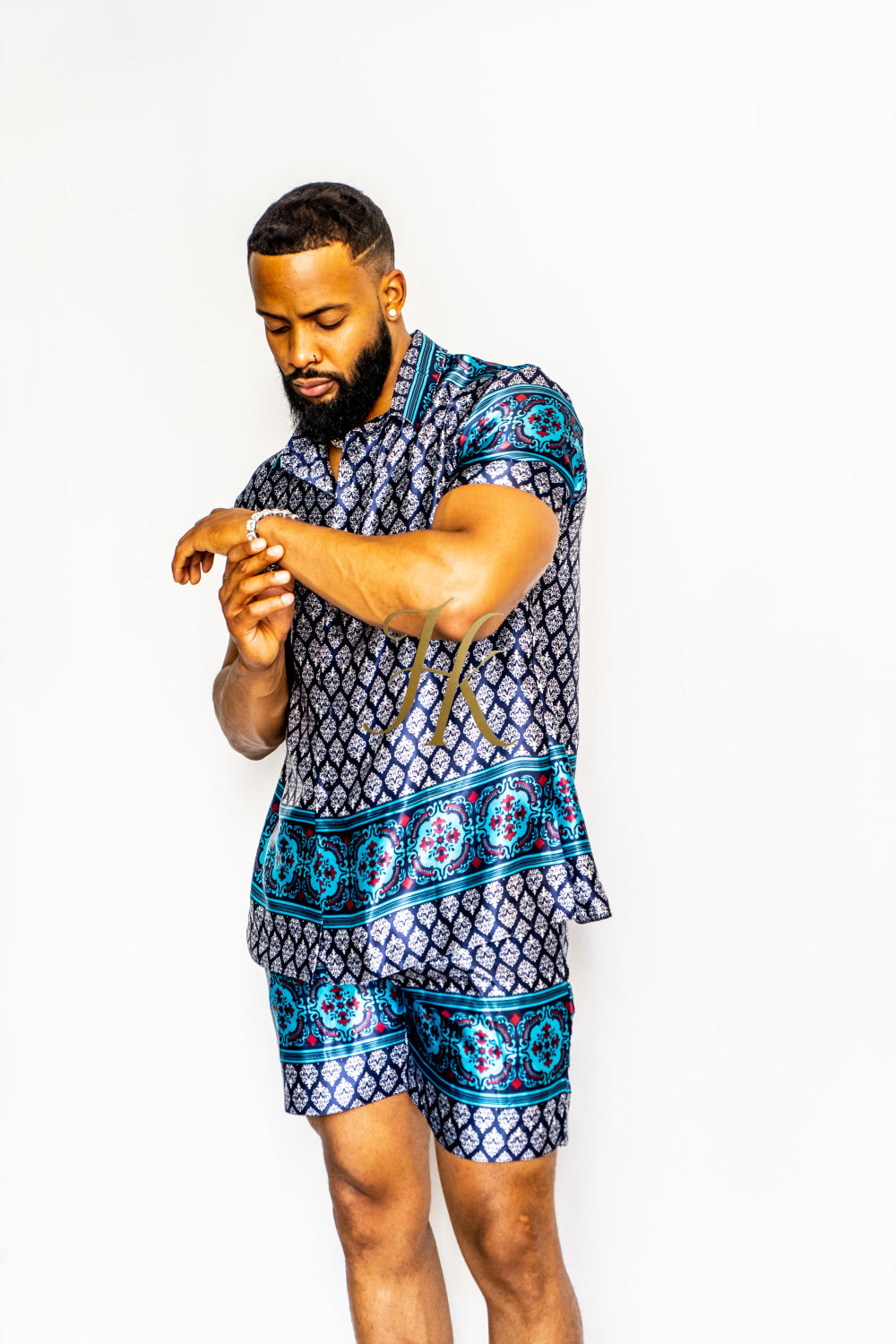 Mens Satin Silk Set 2Pcs
