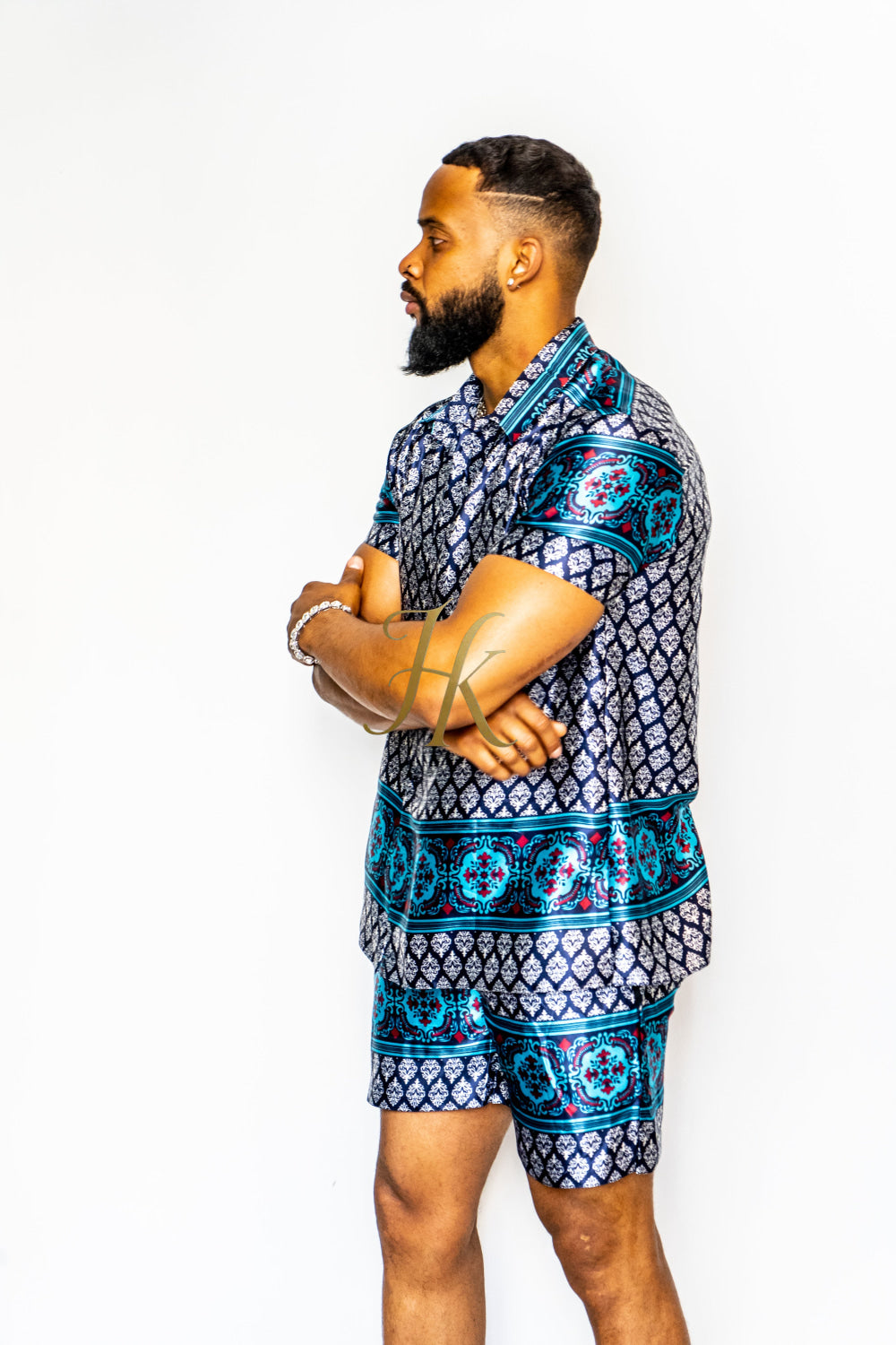 Mens Satin Silk Set 2Pcs