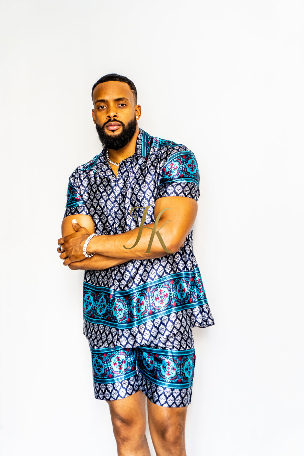 Mens Satin Silk Set 2Pcs