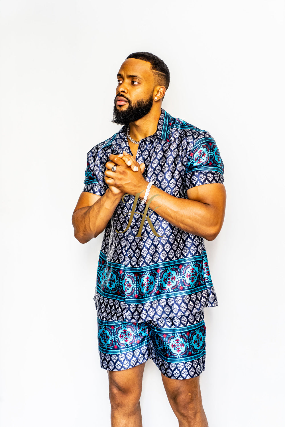 Mens Satin Silk Set 2Pcs