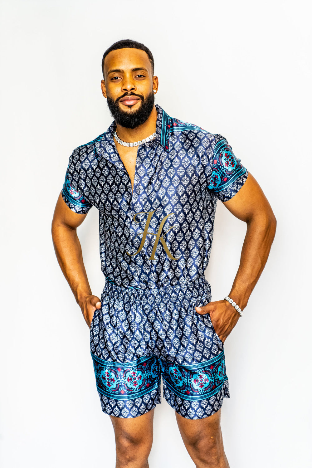 Mens Satin Silk Set 2Pcs