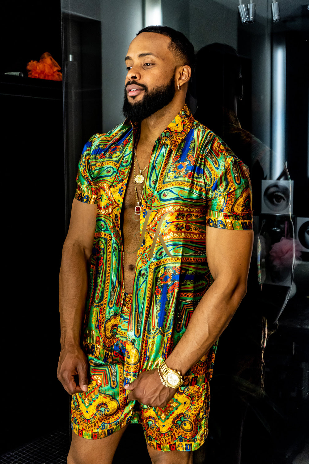 Gold Barocco Silk Set 2Pcs