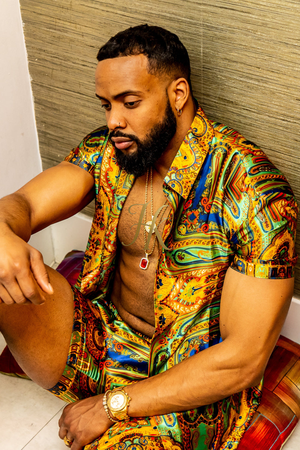 Gold Barocco Silk Set 2Pcs