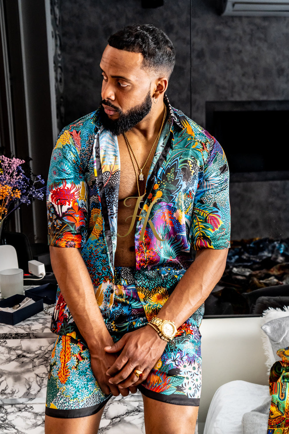 Flowers Silk Set 2Pcs