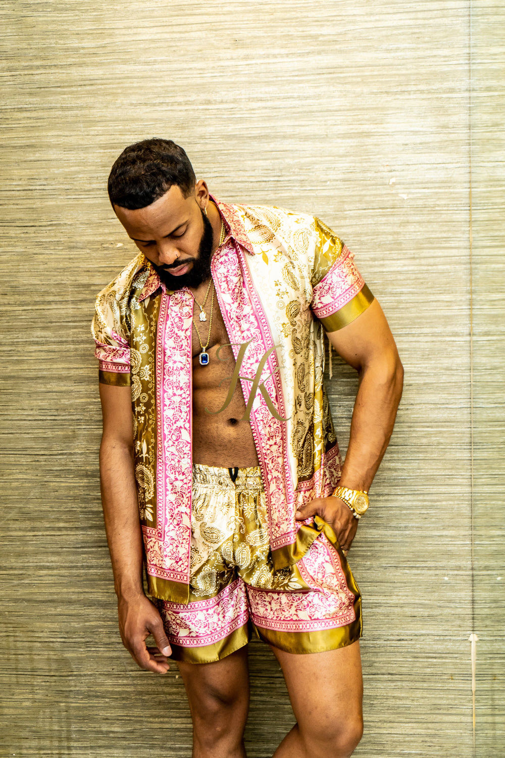 Mens Barocco Silk Set