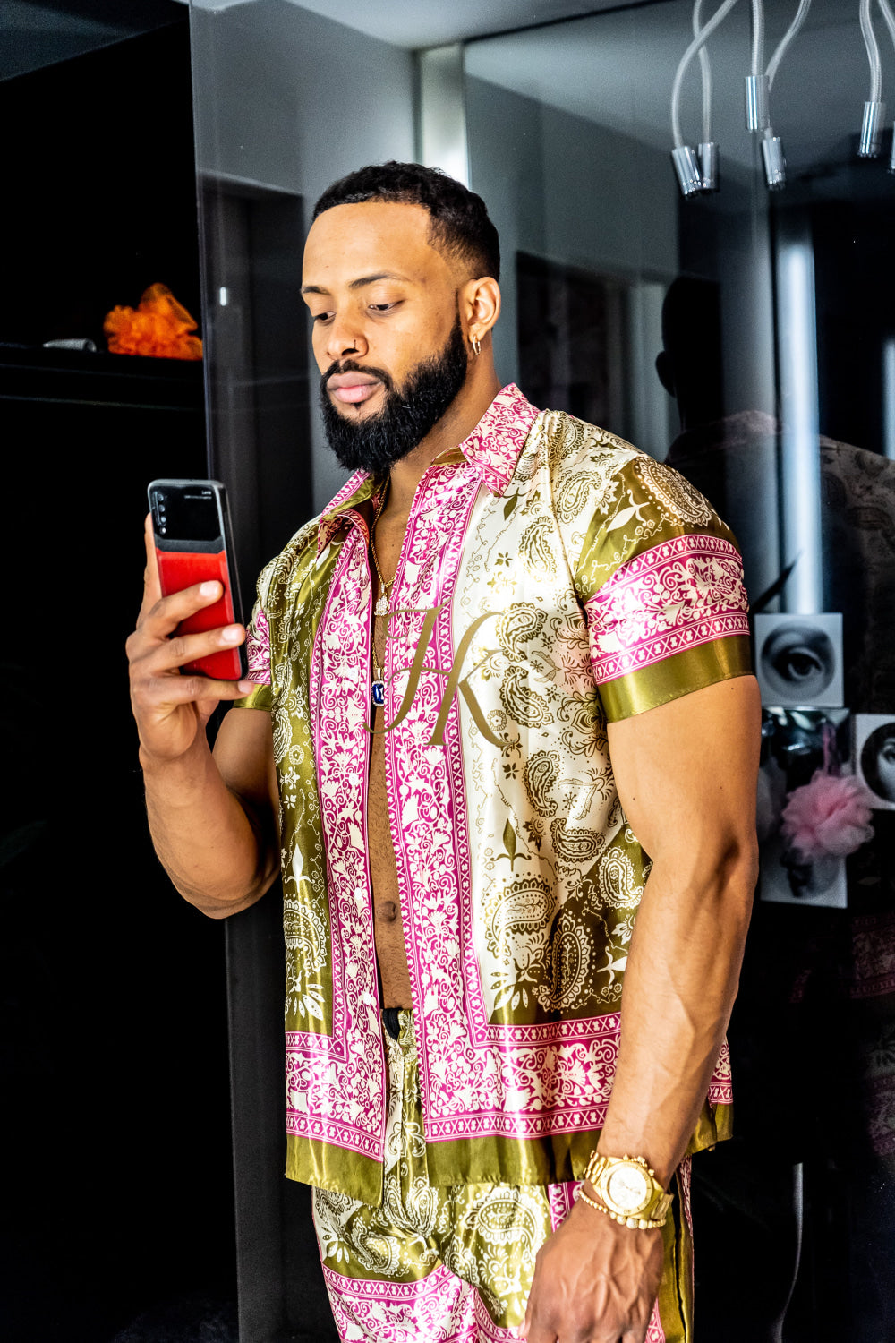Mens Barocco Silk Set