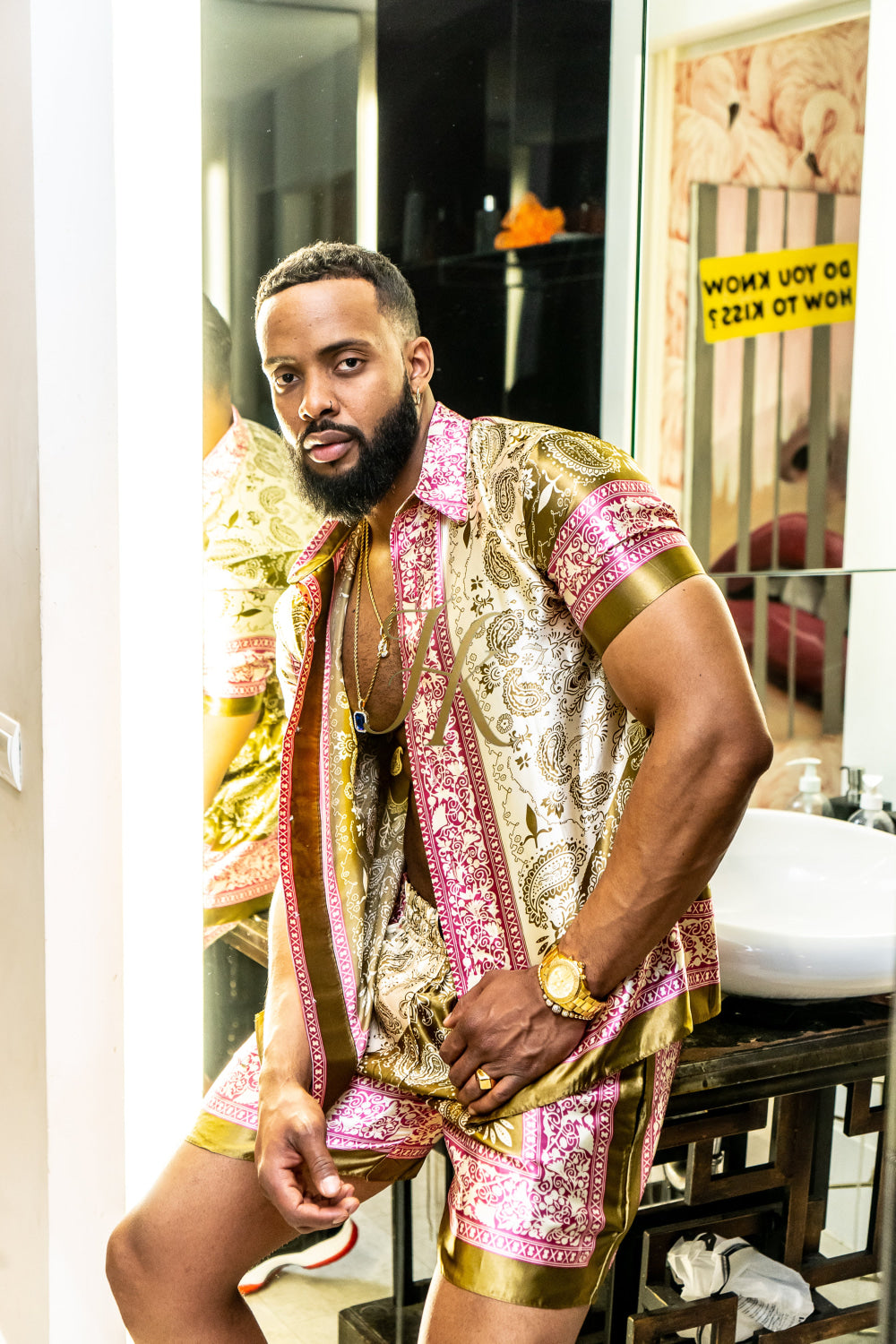 Mens Barocco Silk Set