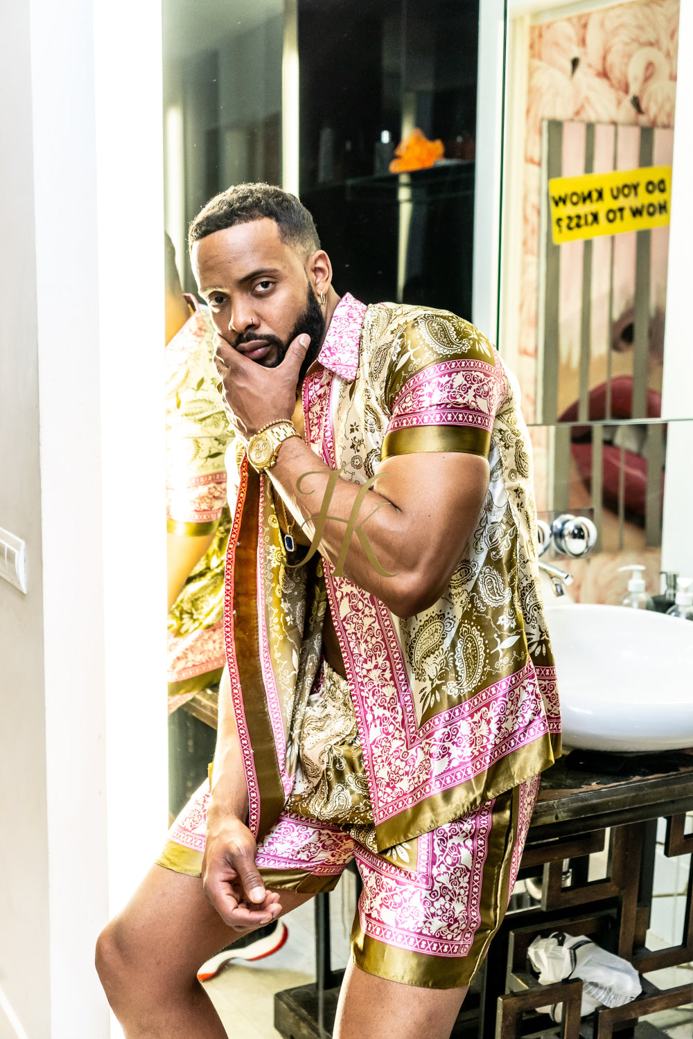 Mens Barocco Silk Set