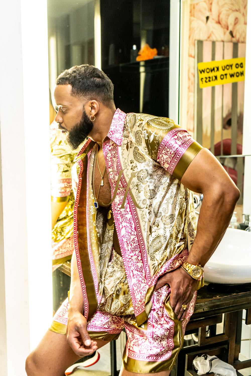 Mens Barocco Silk Set