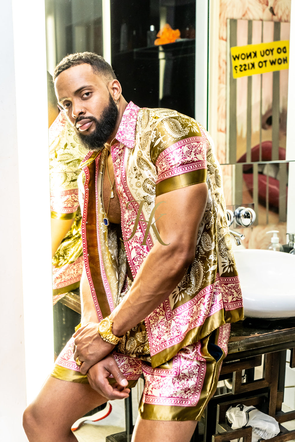 Mens Barocco Silk Set