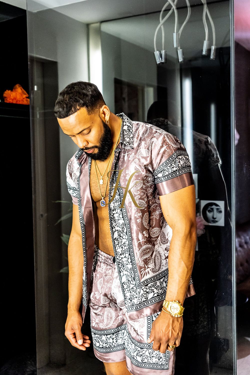 Luxury Mens Barocco Silk Set