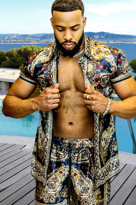 Mens Kayib Designer Matching Silk Sets