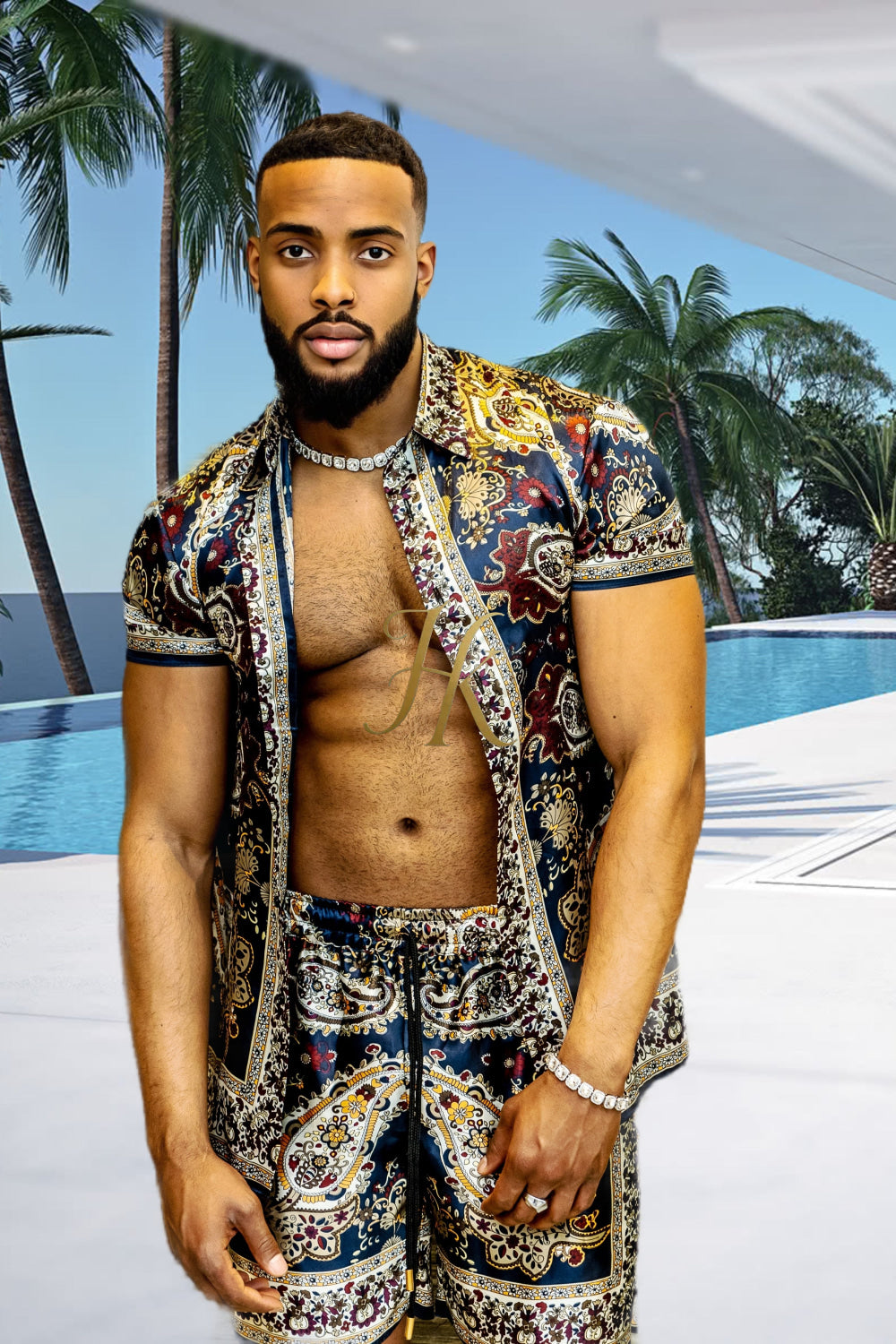 Mens Kayib Designer Matching Silk Sets