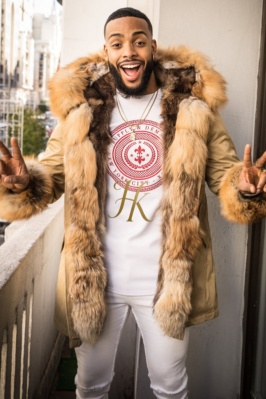 Luxury Fox Mens Parka Coats