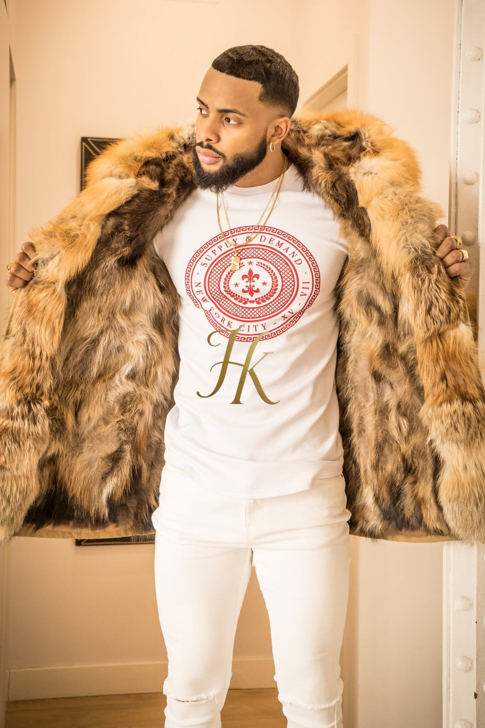 Luxury Fox Mens Parka Coats