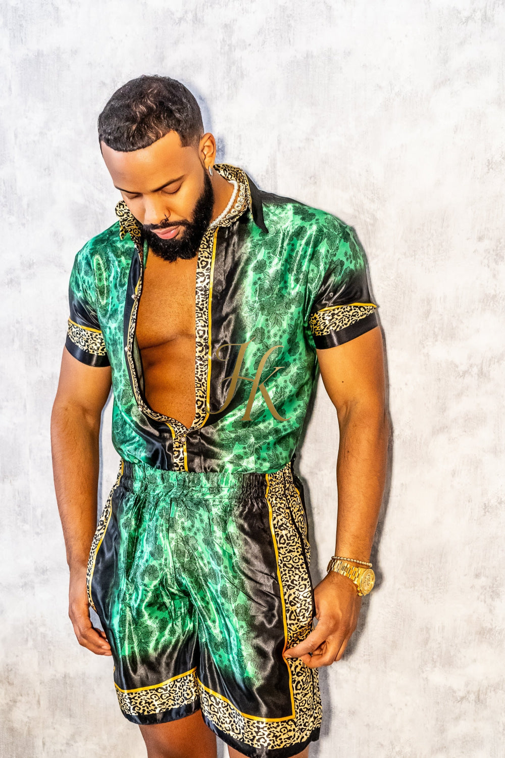 Barocco Mens Luxury Silk Dress Set Outfits