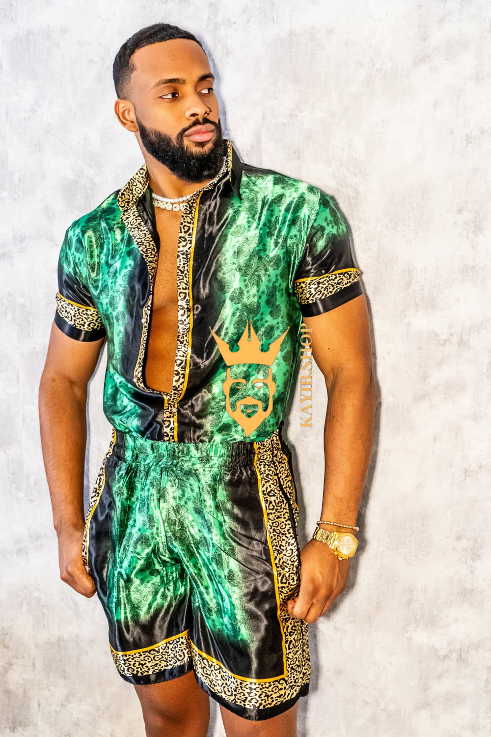Barocco Mens Luxury Silk Dress Set Outfits