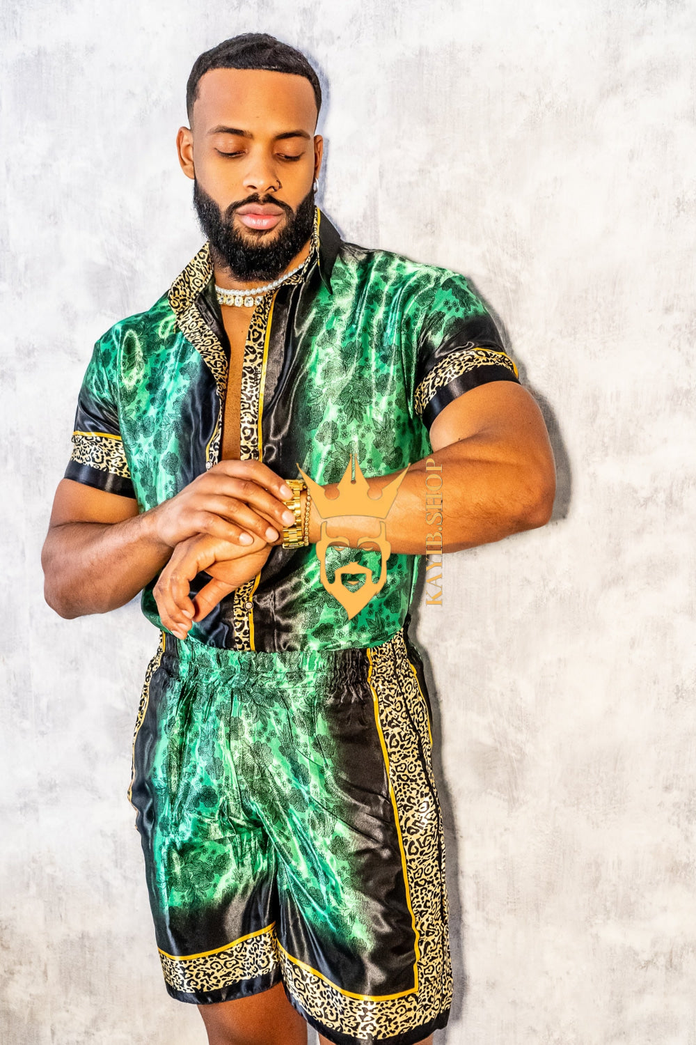 Barocco Mens Luxury Silk Dress Set Outfits