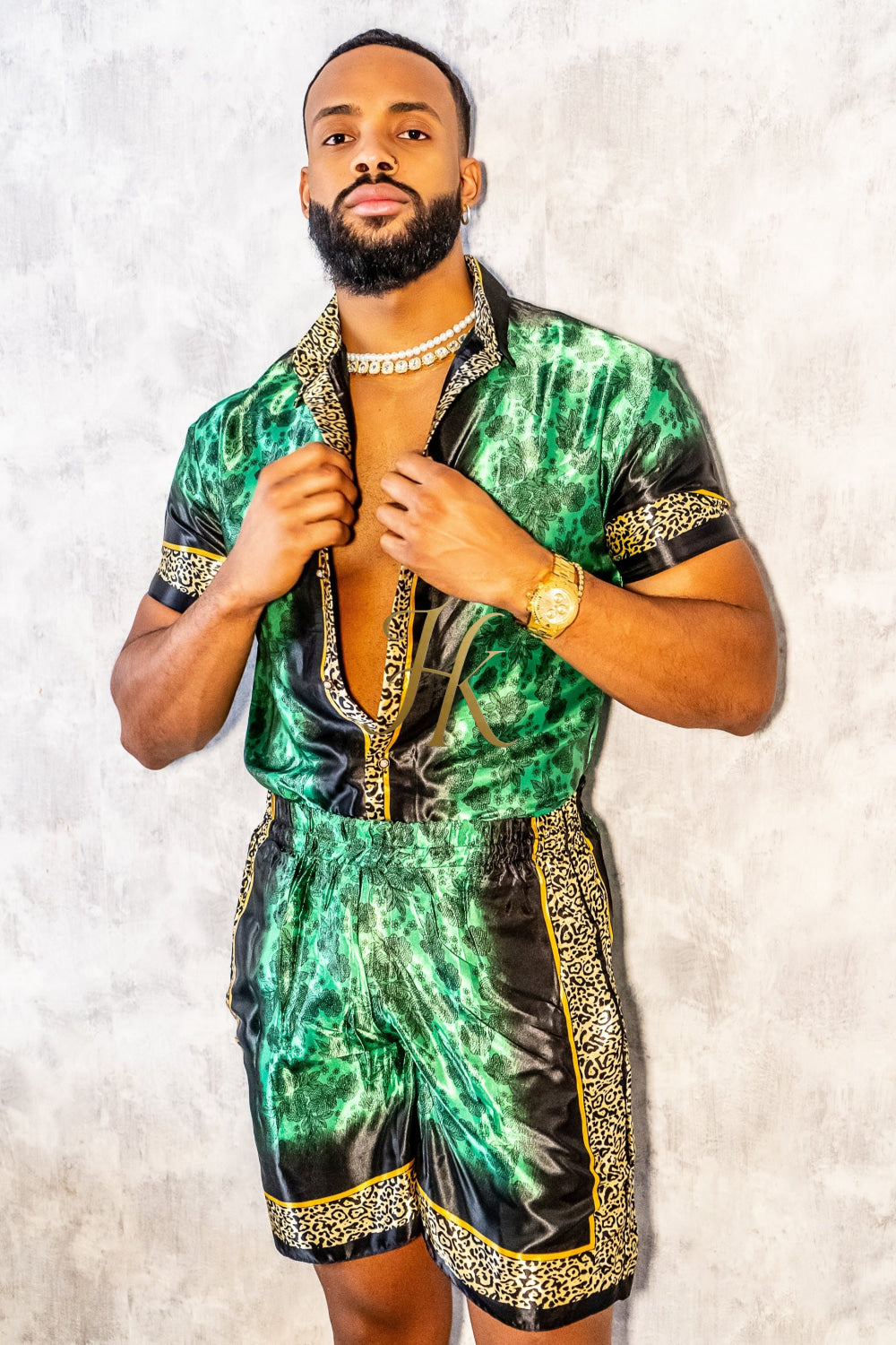 Barocco Mens Luxury Silk Dress Set Outfits