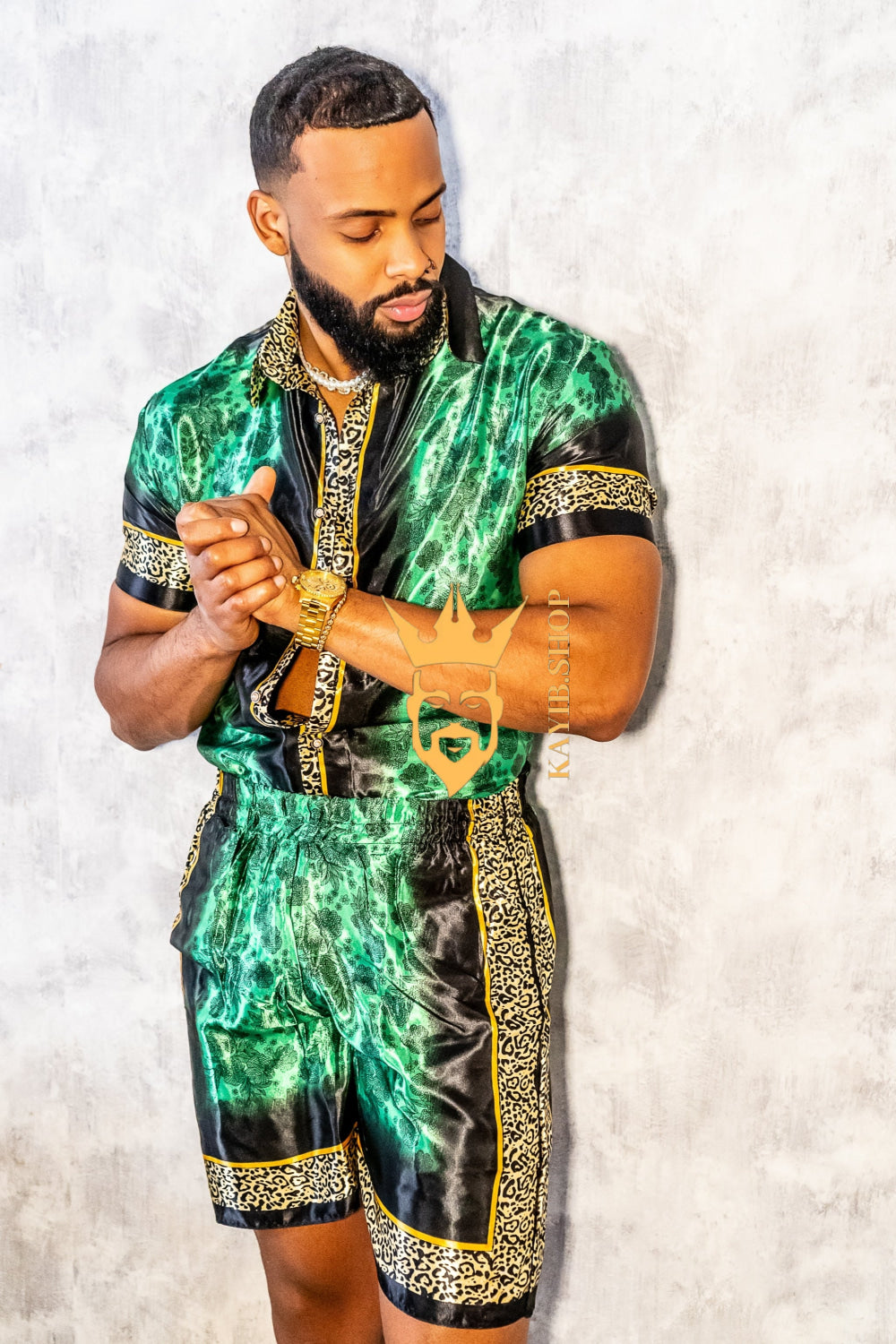 Barocco Mens Luxury Silk Dress Set Outfits