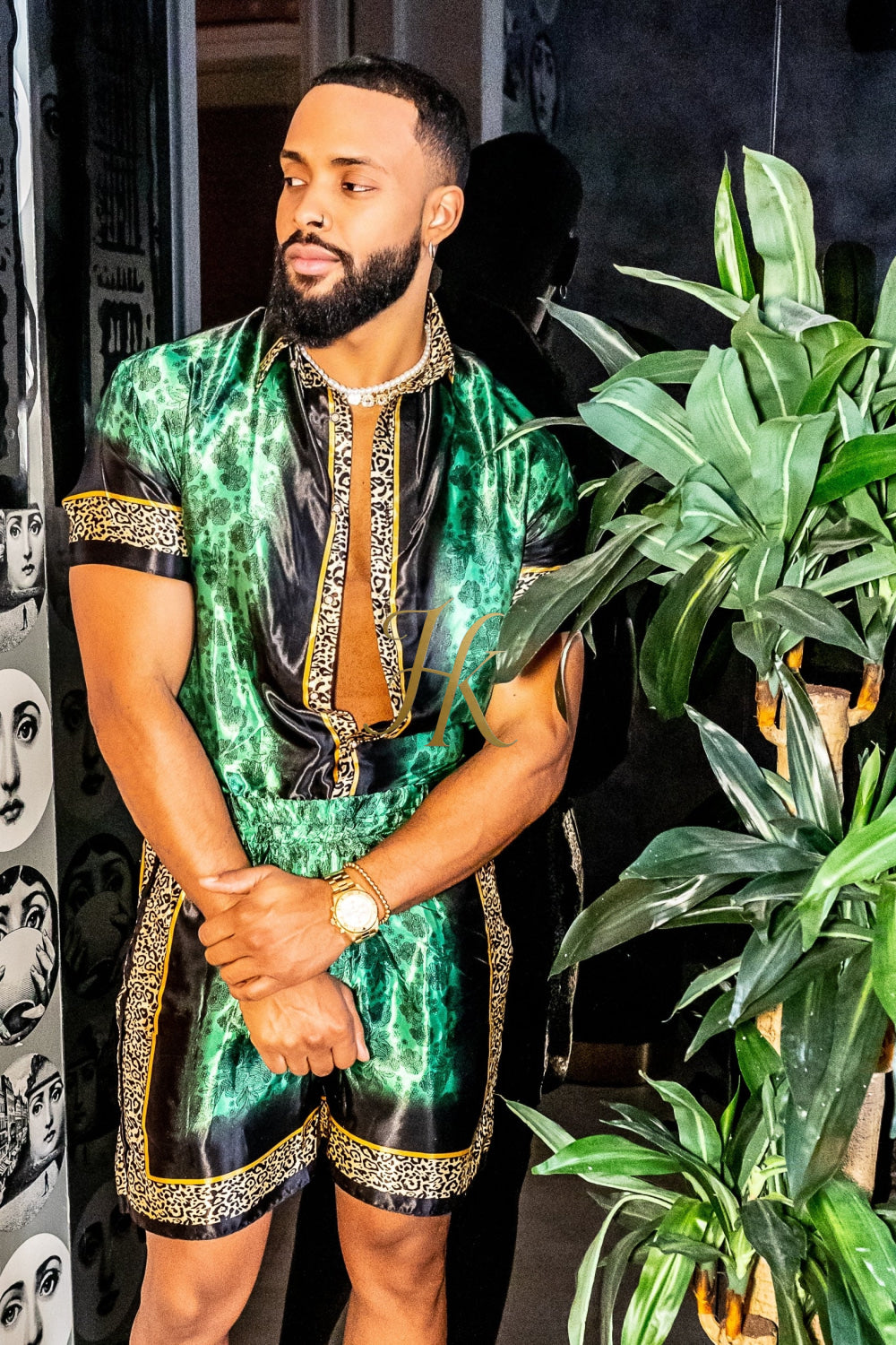 Barocco Mens Luxury Silk Dress Set Outfits