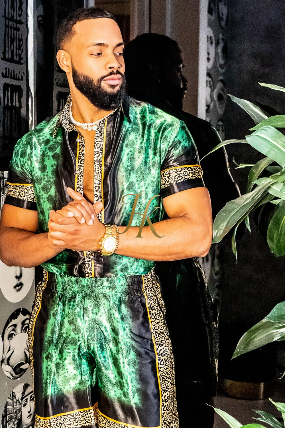 Barocco Mens Luxury Silk Dress Set Outfits