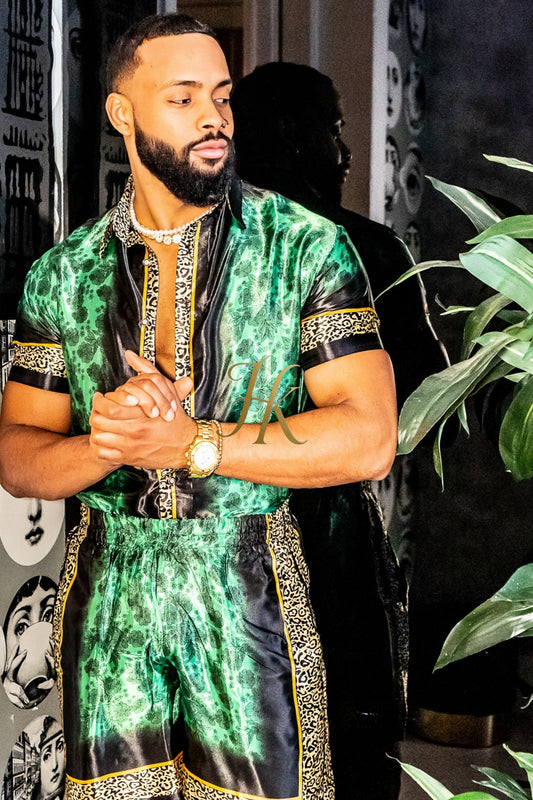 Barocco Mens Luxury Silk Dress Set Outfits