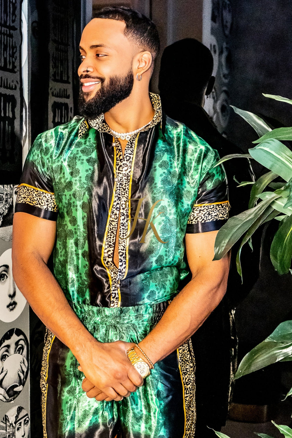 Barocco Mens Luxury Silk Dress Set Outfits