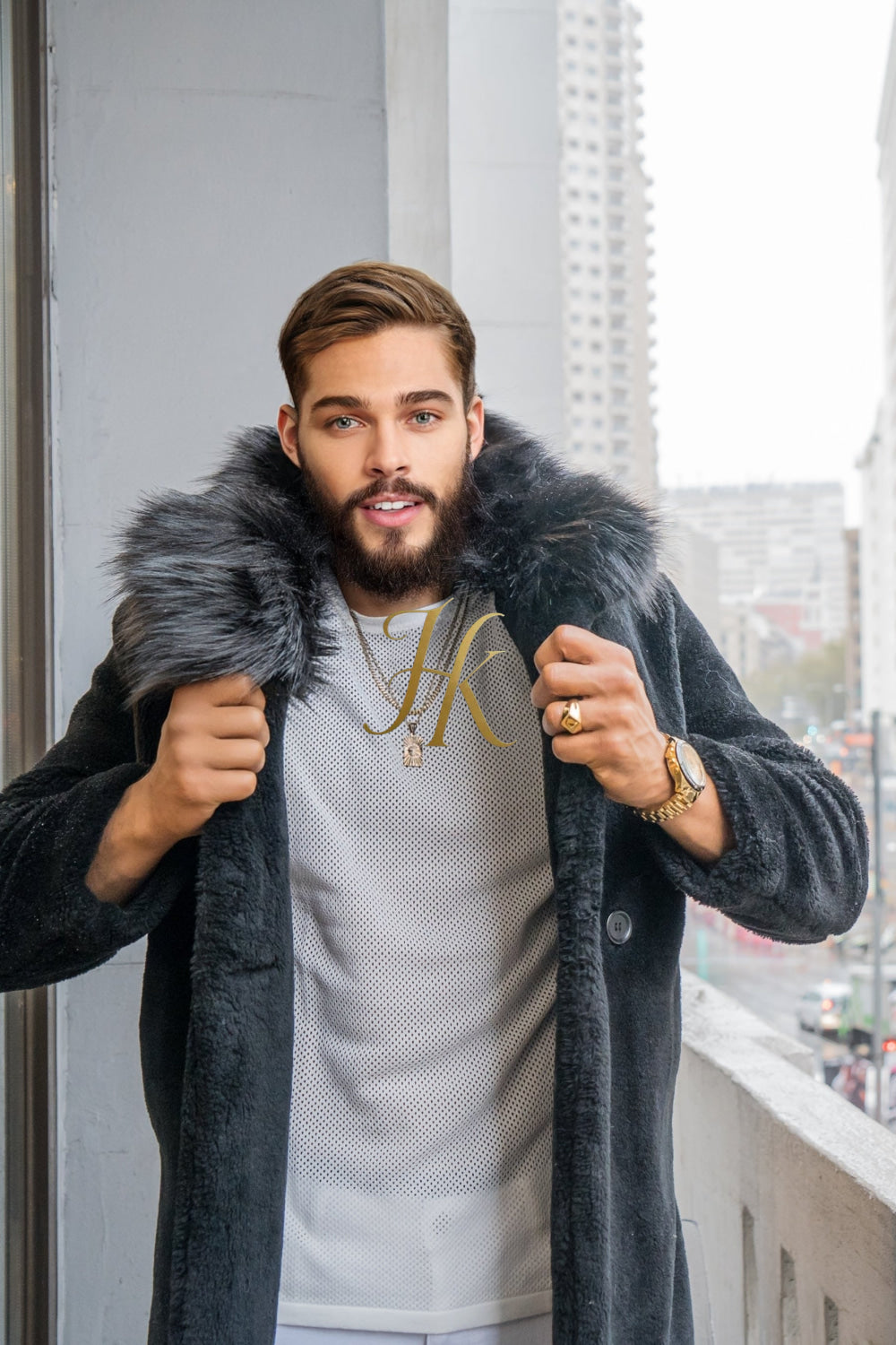 Handmade Men's Teddy Designer Coat - Endure Canadian Winters with Style and Comfort - kayibstrore