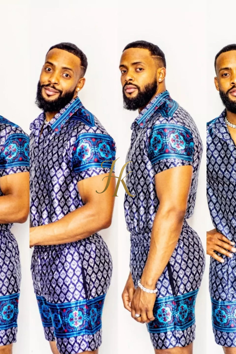 Fashion Mens Satin Silk Set 2Pcs