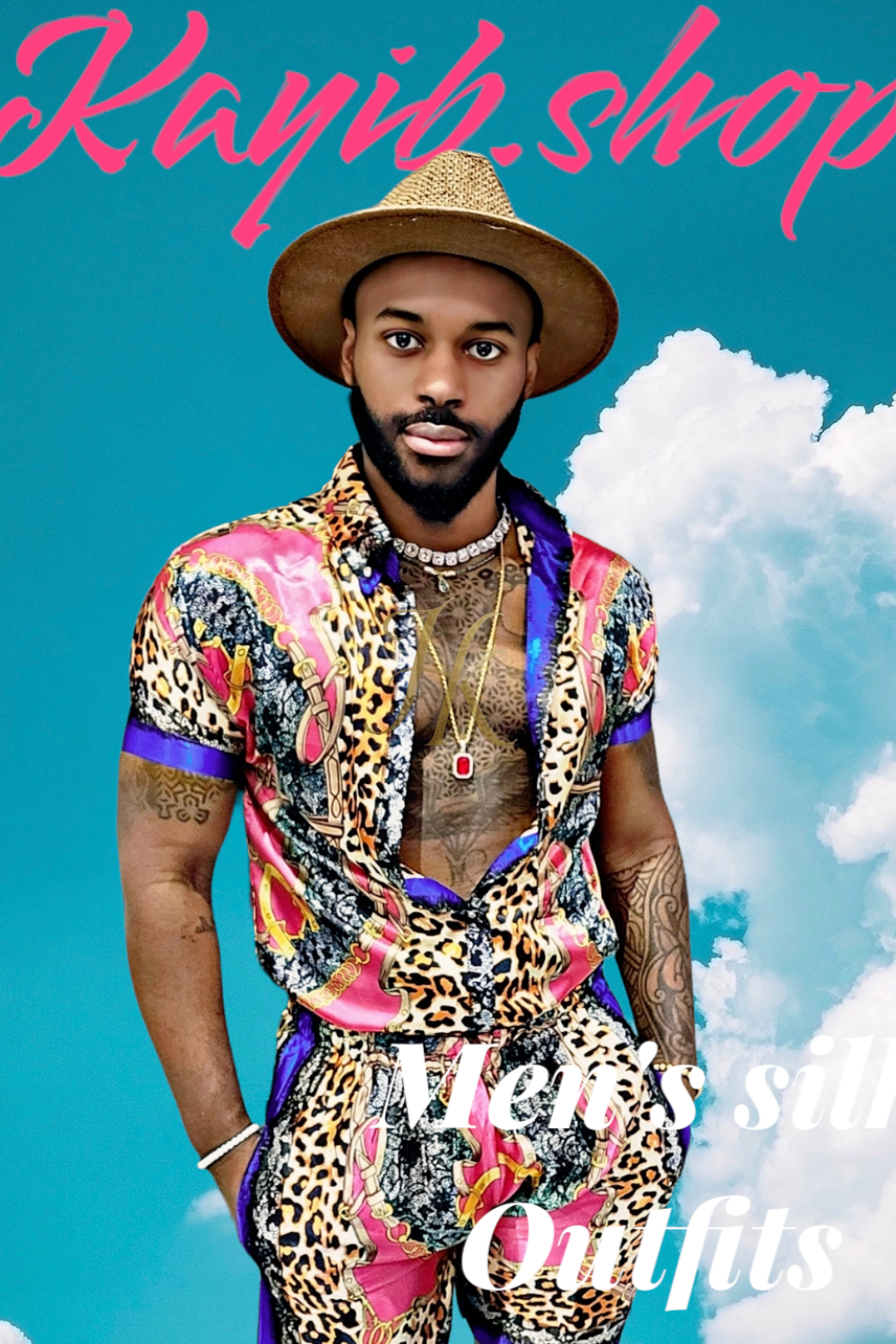 Barocco Silk Set Shirt+ Short