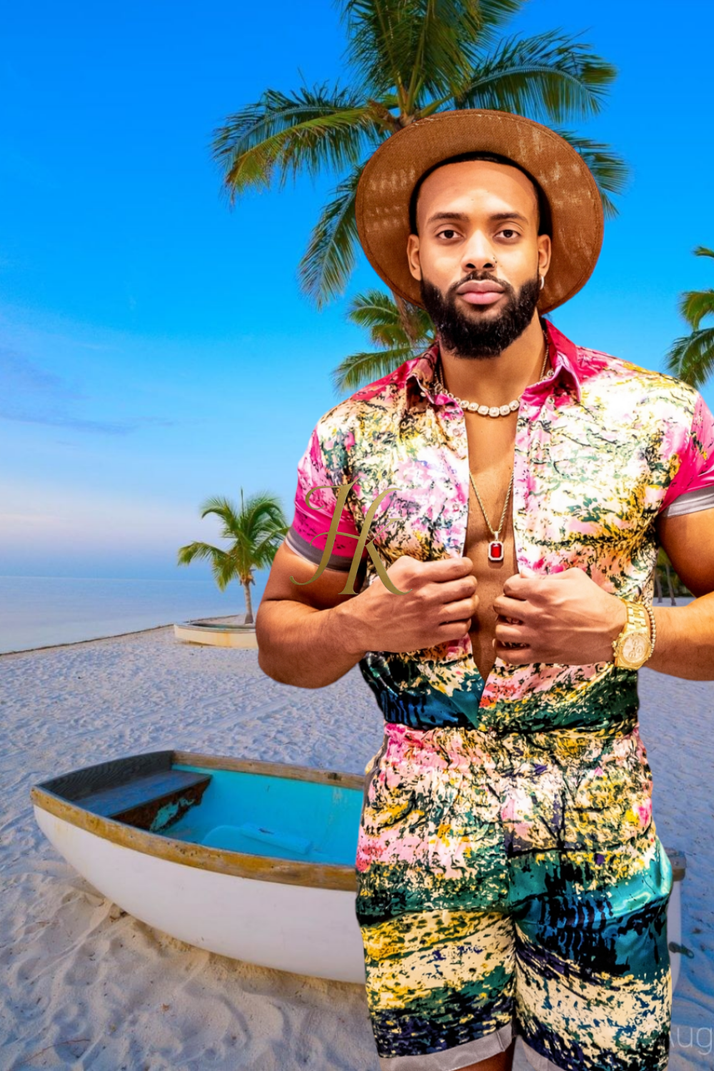Beach Mens Summer Dress Set