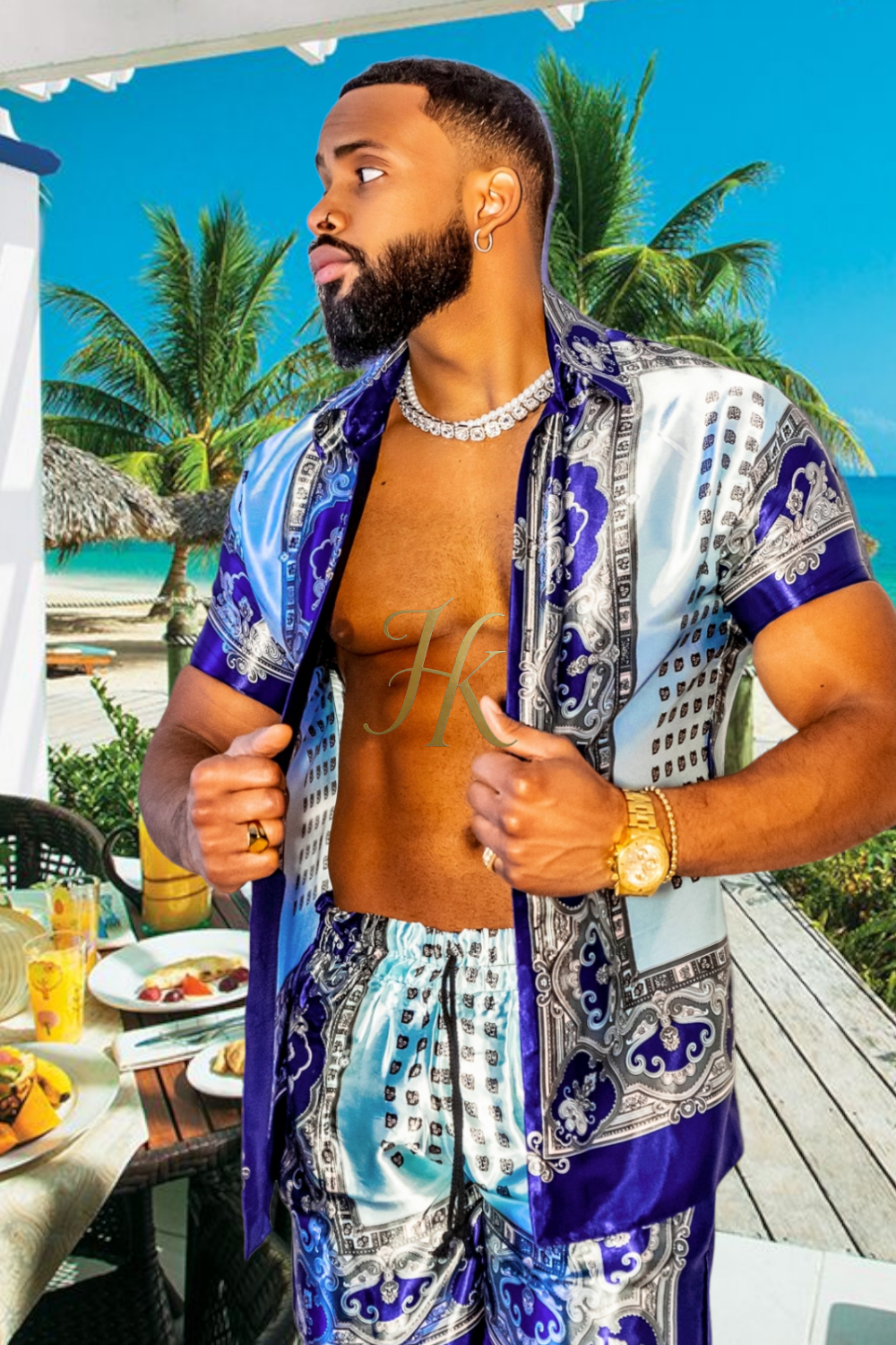 Beach Mens Summer Dress Set