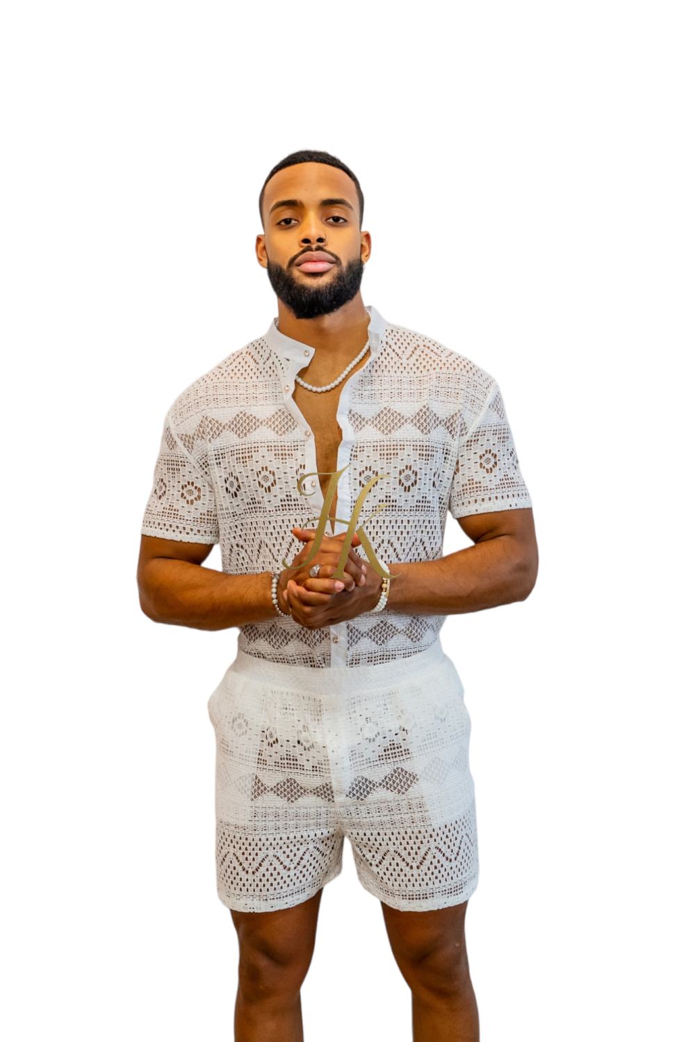 Luxurious Men's White Shirt and Shorts Set - Elevate Your Summer Style - Perfect for Any Occasion - kayibstrore