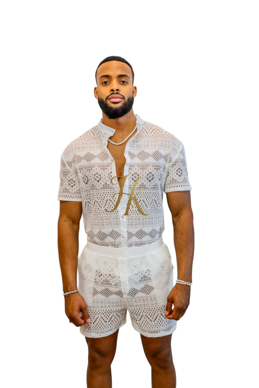 Luxurious Men's White Shirt and Shorts Set - Elevate Your Summer Style - Perfect for Any Occasion - kayibstrore