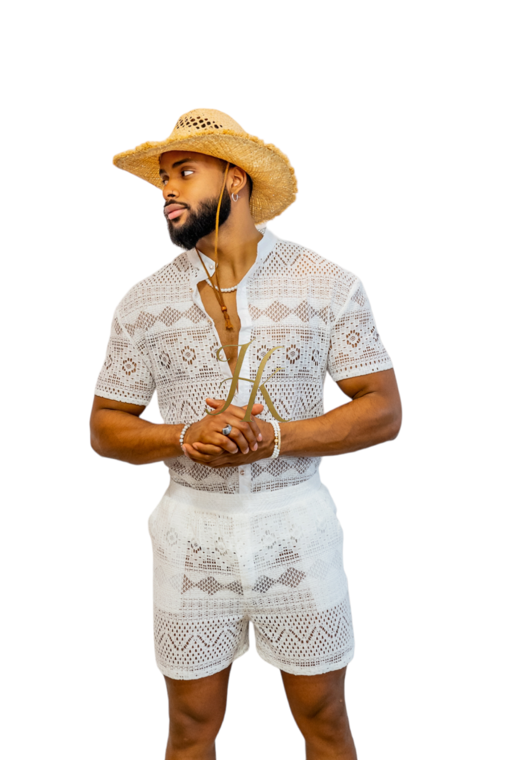 Luxurious Men's White Shirt and Shorts Set - Elevate Your Summer Style - Perfect for Any Occasion - kayibstrore