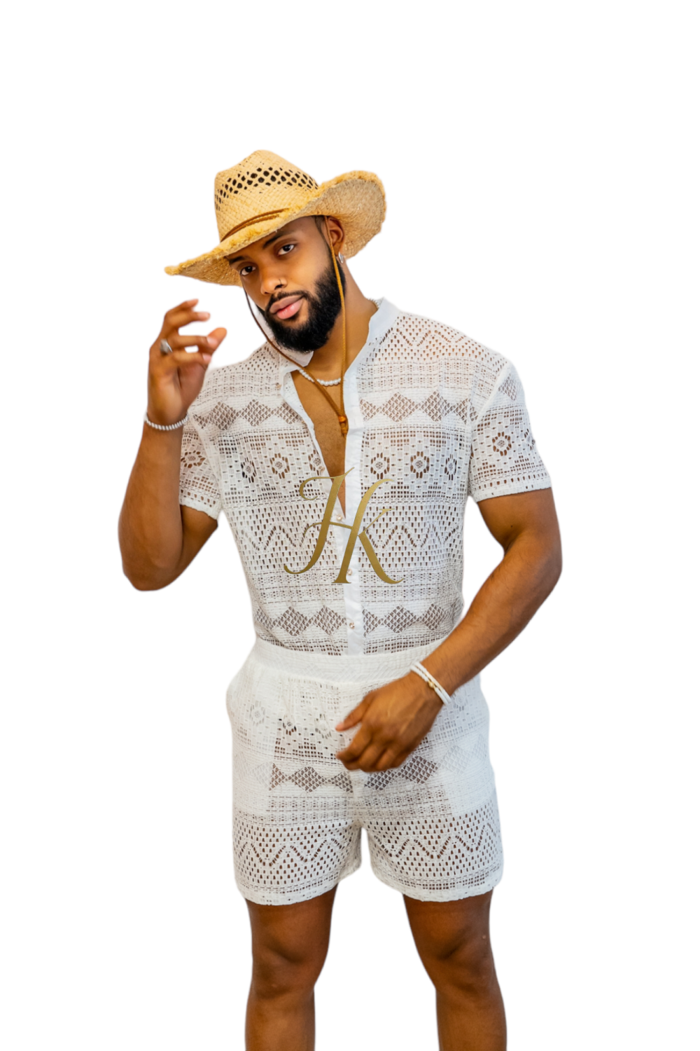 Luxurious Men's White Shirt and Shorts Set - Elevate Your Summer Style - Perfect for Any Occasion - kayibstrore